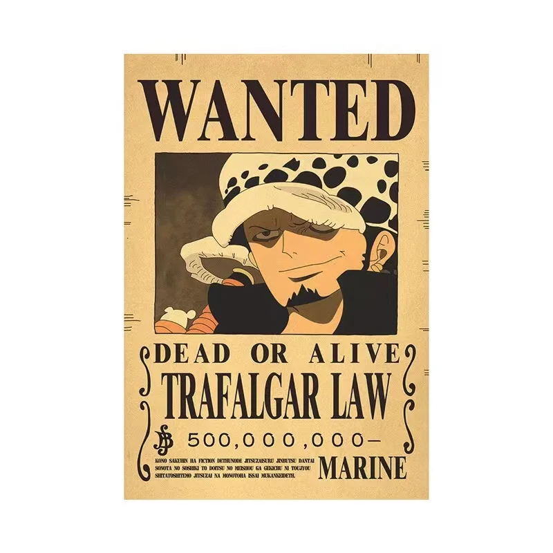 Аниме Ван Пис Экшн Фигурки Винтажные плакаты для детской комнаты Живопись на стене Стикеры Игрушки в подарок