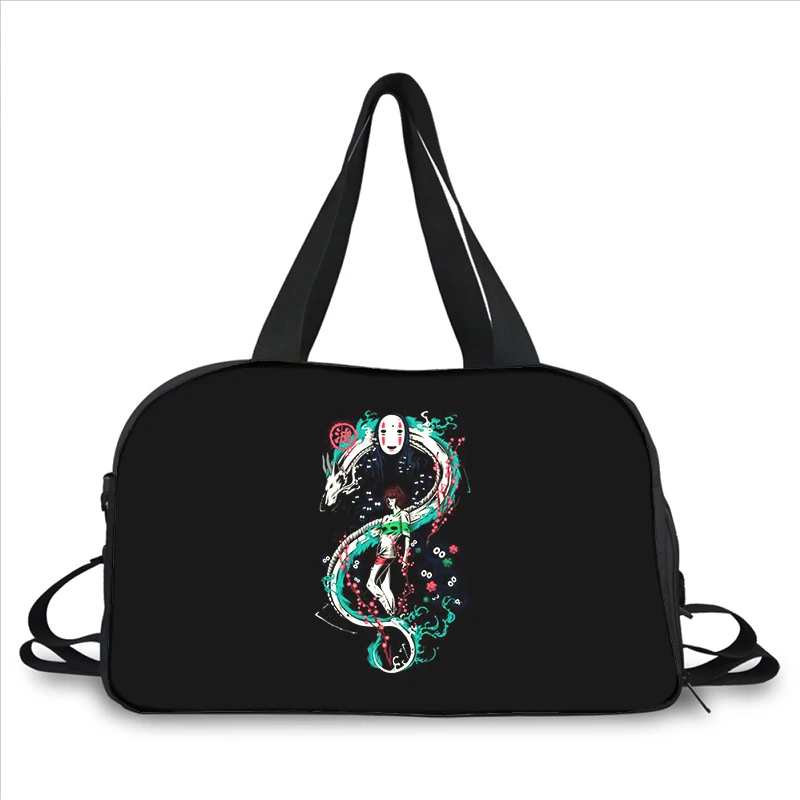 Anime Spirited Away 3D printing fashion trend portable large capacity multi function messenger bag travel bag