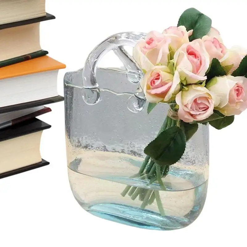

Handbag Clear Vase With Fishbowl Handmade Flower Glass Vase Arrangement For Home Decor Fish Bowl Tank