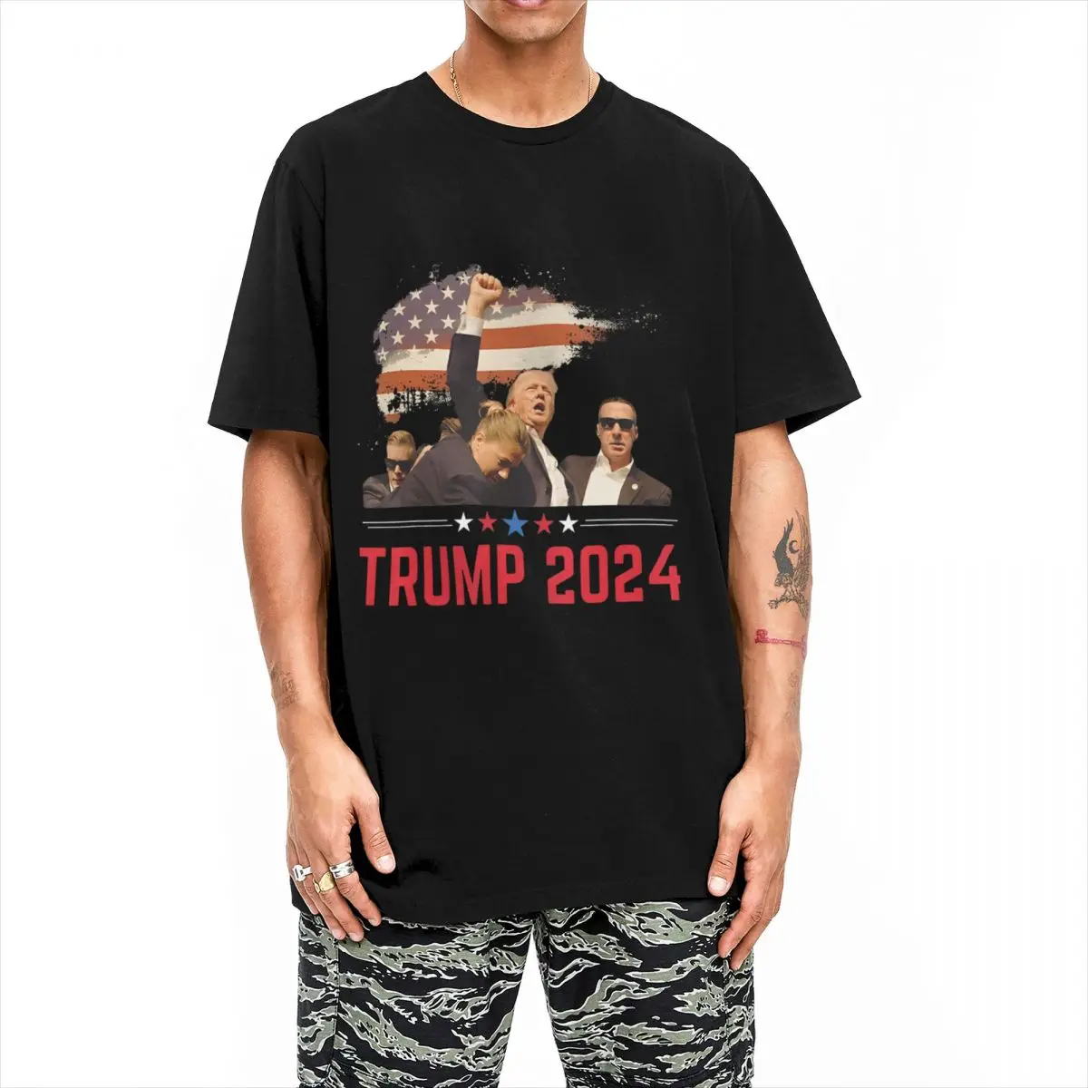 Футболка мужская с круглым вырезом и коротким рукавом