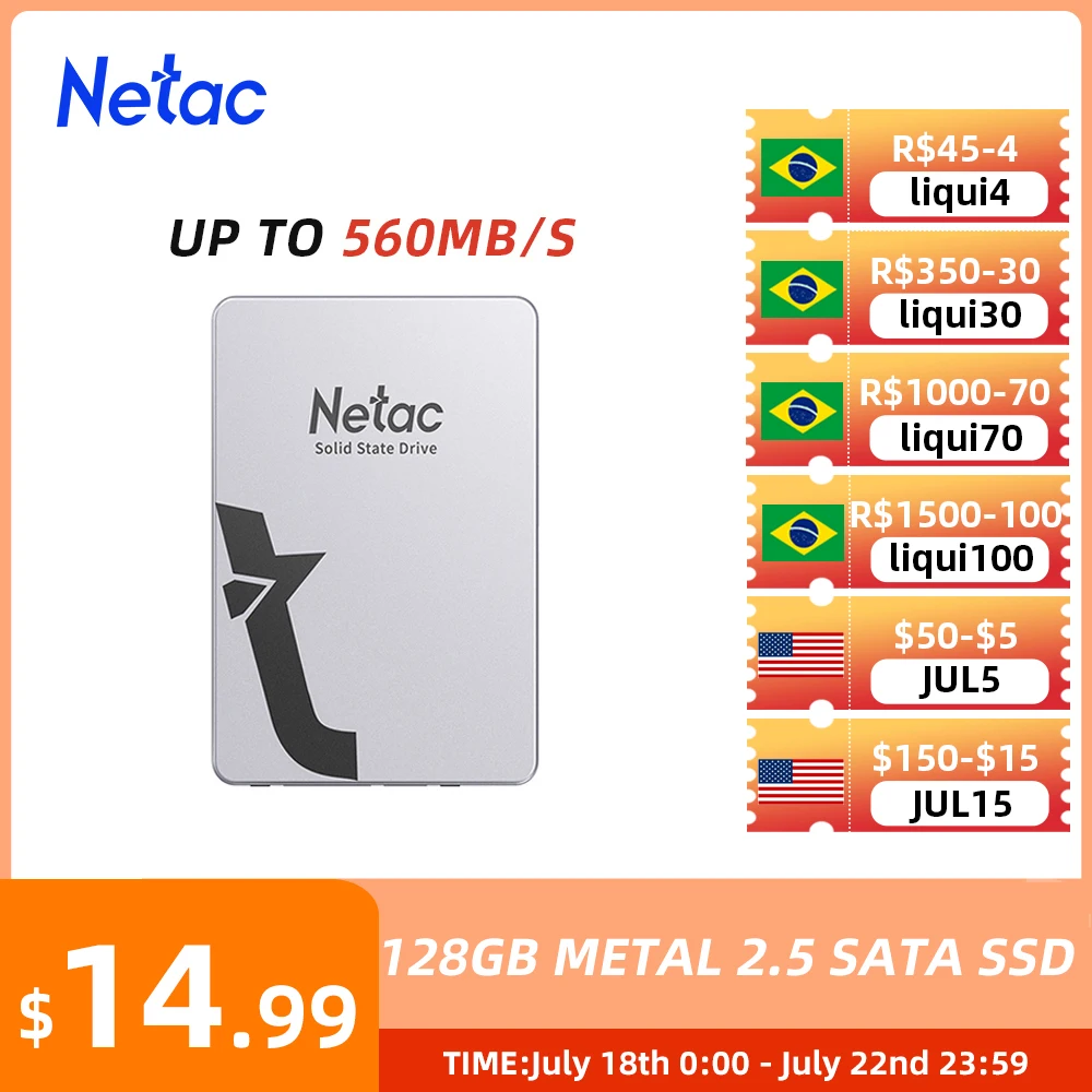 Жесткий диск Netac SSD 2 5 SATA 1 ТБ 512 ГБ 128 | Компьютеры и офис