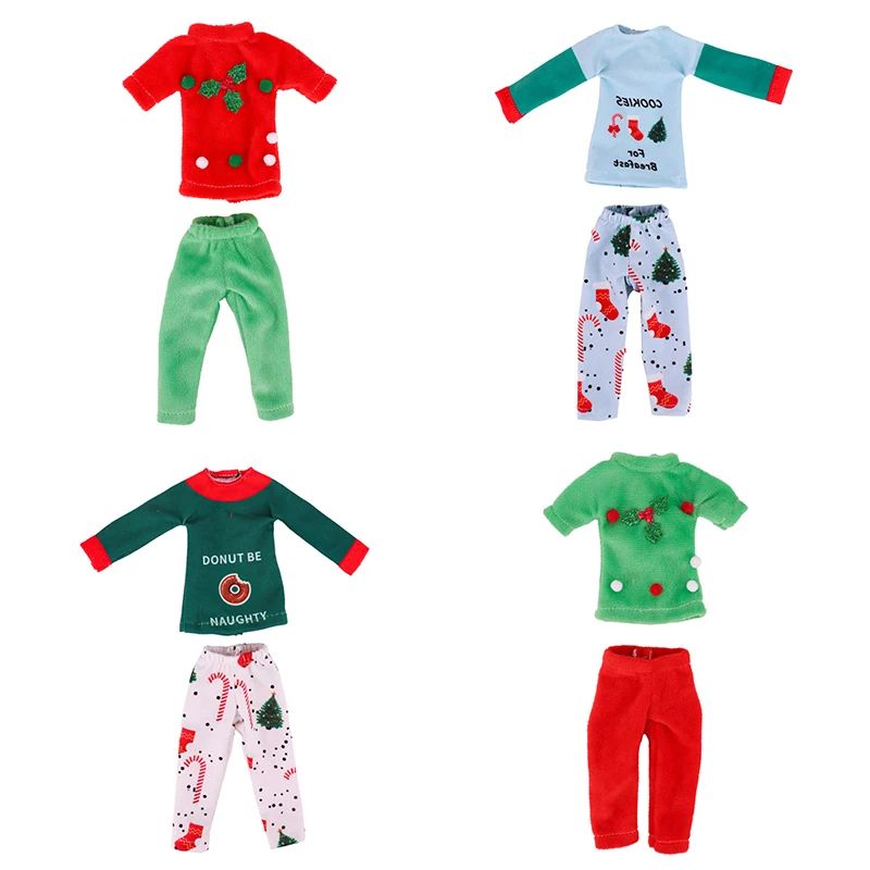 

Doll Clothes Set For Christmas Bookshelf Elf Doll DIY Decor Accessories Children