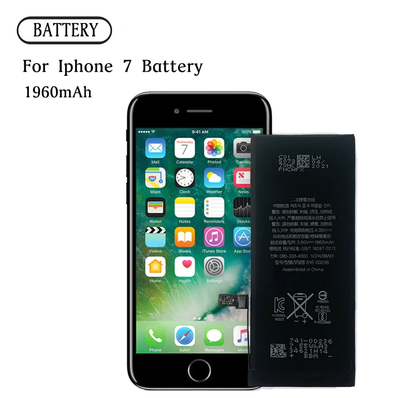 2022 High capacity phone Battery For Apple 6 7 8 + 10 Plus X Xr Xs Max 11 12 Pro Replacement Bateria For iphone 7 Plus batteries