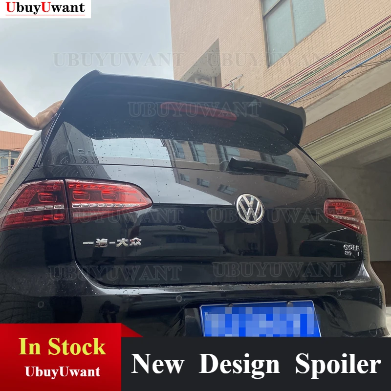 

Для Volkswagen GOLF 7 MK7 MK7.5 GTI R Rline 2014 + ABS Материал праймер цвет автомобиль задний багажник спойлер на крышу
