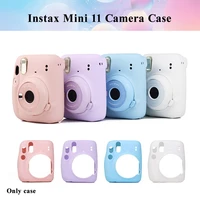 for instax mini 11 camera case soft silicone protective cover scratch proof storage soft shell solid color scratch proof case