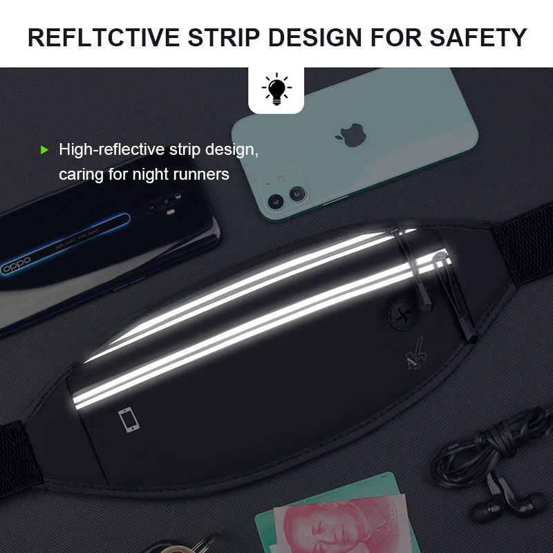 Waist Belt Running Bags Women Sports Fitness Waterproof for Money Card Phone Holder Men Jogging Accessories Bike Pouch Pack