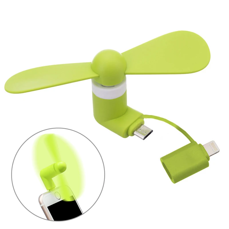 Переходник Micro USB/вентилятор для мобильного телефона портативный Apple и Android -