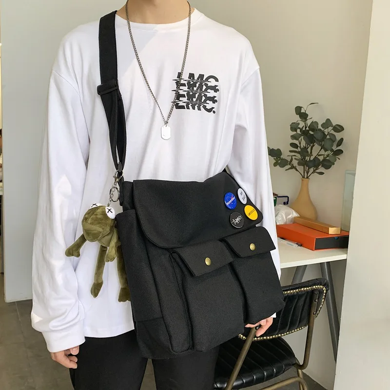 Xiaomi Thickened Canvas Shoulder Bag Student Postman Female Wear-resistant Canvas Bag Crossbody Bags Handbags For Women