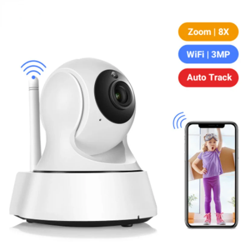 

2K IP Camera Wi-Fi Wireless Mini Network Camera Home Security Surveillance Wifi 3MP Night Vision CCTV Camera Baby Monitor