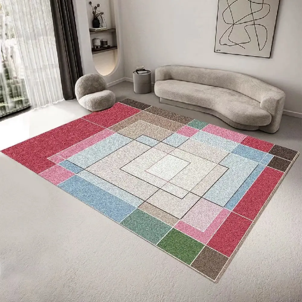 

Nordic Geometric Carpet Decoration Living Room Luxury Style Large Area Rugs Decor Bedroom Washable Office Floor Mats Non-slip