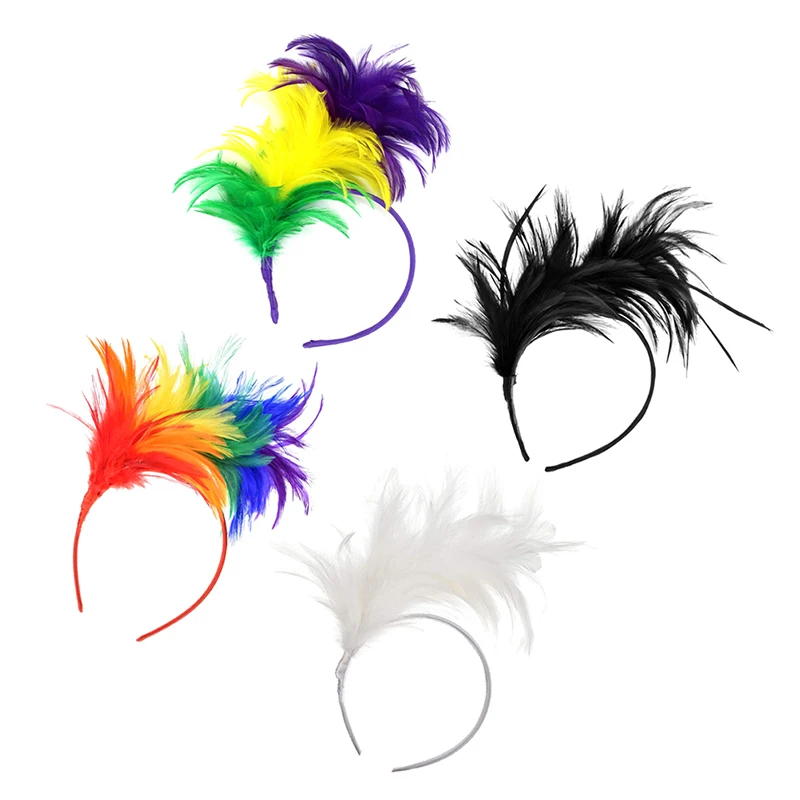 Ful Burlesque Headpiece Feather Headband Flapper Headpiece Party Costume Hair Accessories
