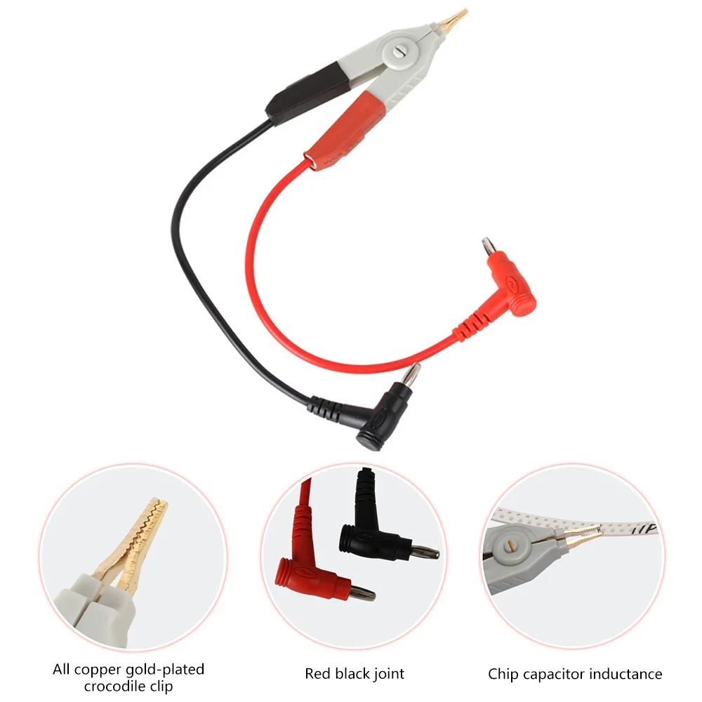 

Тестовый зажим LCR SMD, зажим типа «крокодил», 90 мм, медная позолоченная пластина Кельвина, тестер зажимов для моста LCR, индуктор, аксессуары для конденсаторов