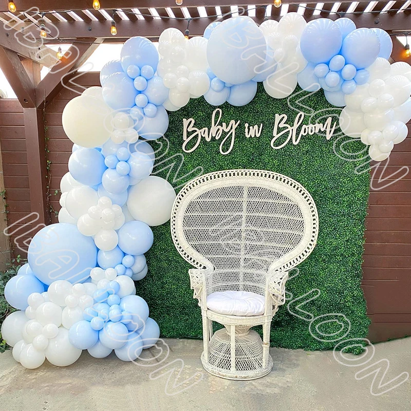 

169pcs Macaron Blue Latex Colorful Balloon White Arch Wedding Birthday Party Events Garland Anniversarie Baby Shower Decoration