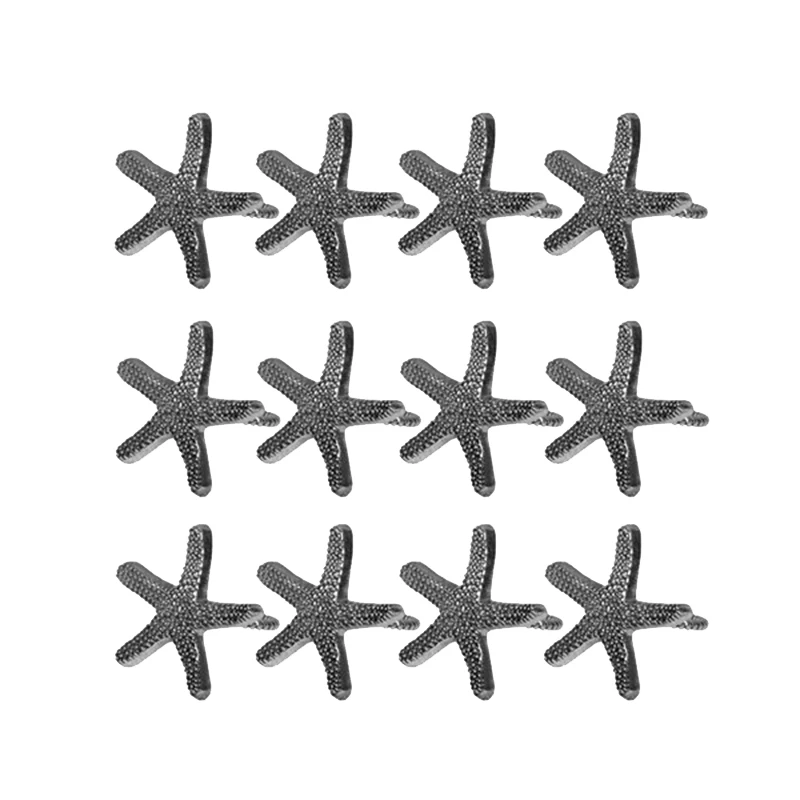 

12Pcs Metal Napkin Buckle, Creative Starfish Jewelry Napkin Ring, Hotel Set Table Decoration Napkin Ring