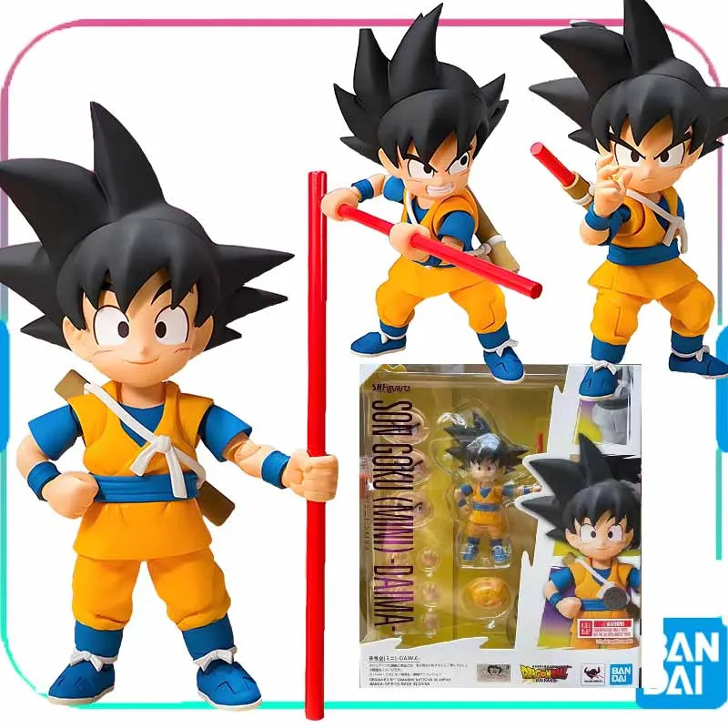 Bandai Origina Dragon pearl S.H.Figuarts Son Goku (Mini) - DAIMA анимационная фигурка Модель комплект игрушки
