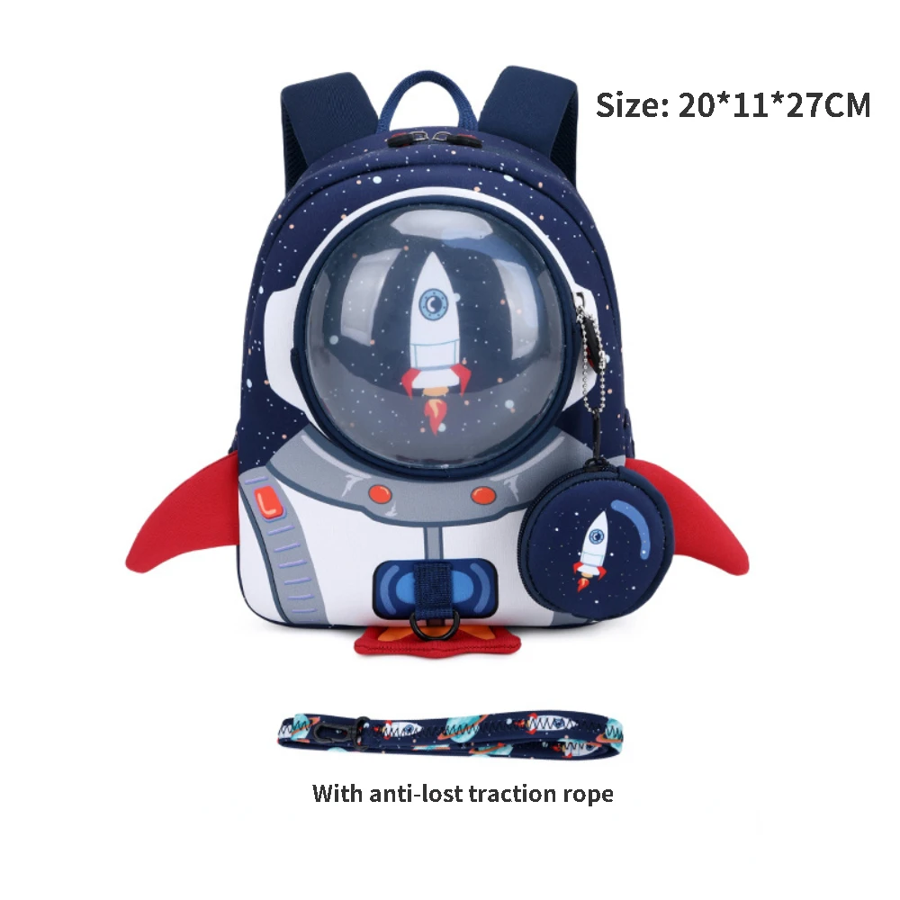 Cute Cartoon Mermaid Backpack Kindergarten Schoolbag Children's Lightweight Diving Material Small Backpack Spaceship Astronaut