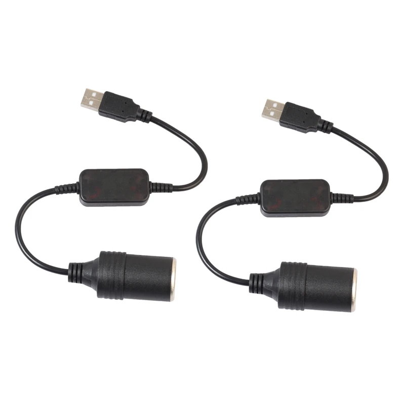 

2X USB 5V To 12V розетка для автомобильного прикуривателя Power Female конвертер адаптер кабеля