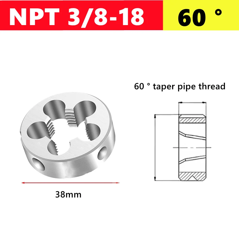 Метчик резьбы JWXZ NPT Z NPS 60° 1/8-2 дюйма