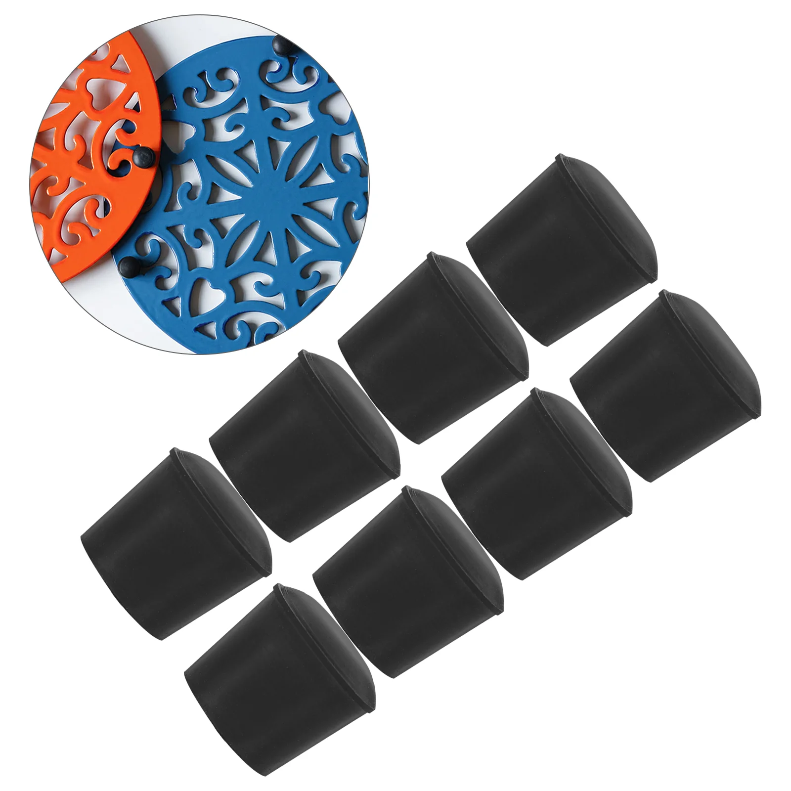 

8 Pcs Square Placemats Protection Rubber Feet Kitchen Supplies Furniture Accessories Home Accessory Multifunctional Cover