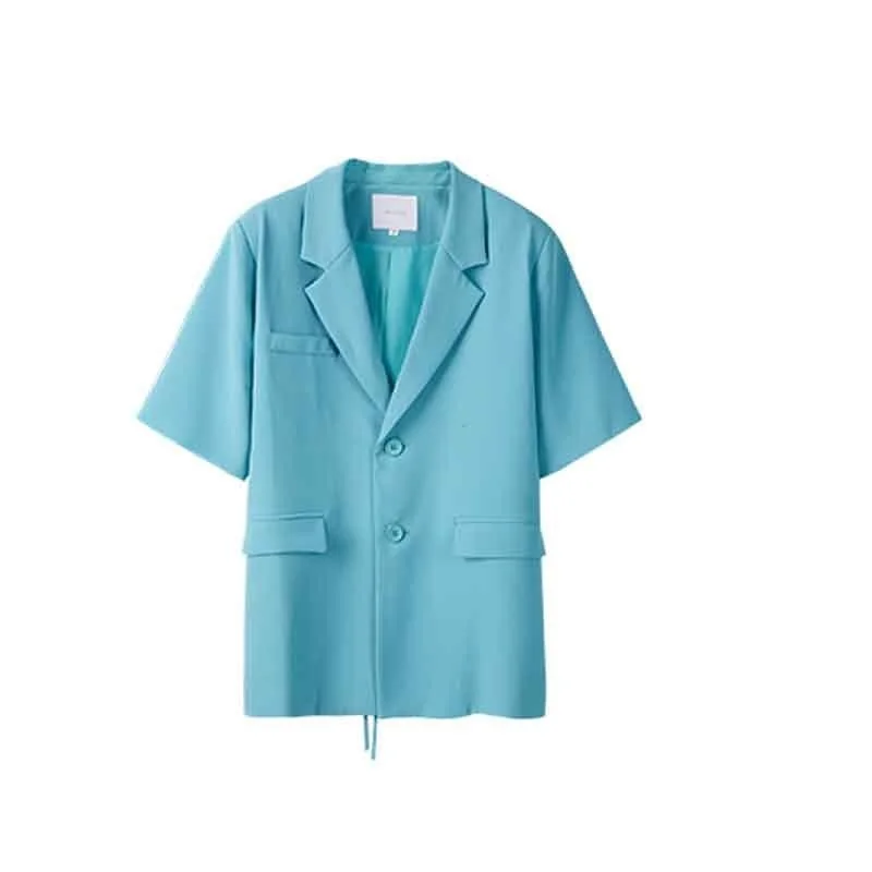 2022 New Fashion Casual Short-sleeved Suit Jacket Women Spring New Korean Style Loose Design Temperament Slim Casual Thin Suit