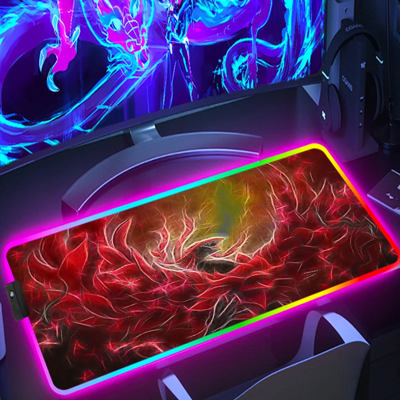 

RGB коврик для мыши, игровые аксессуары, коврик для мыши REDRAGON, коврик для мыши с подсветкой, большой размер Xxl, игровой Настольный коврик, аниме...