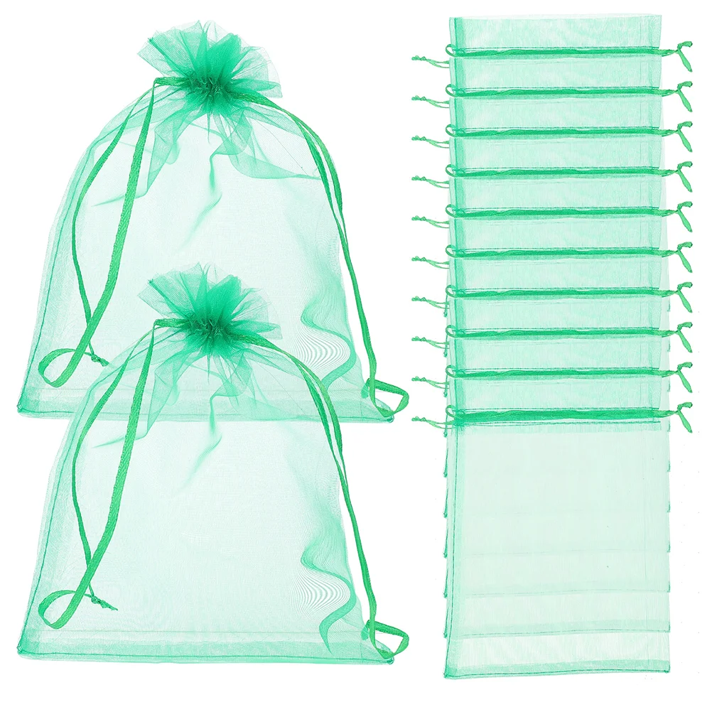 

50 Pcs Fruit Mesh Bags Drawstring Cover Tree Strawberry Netting Organza Gardening Tool