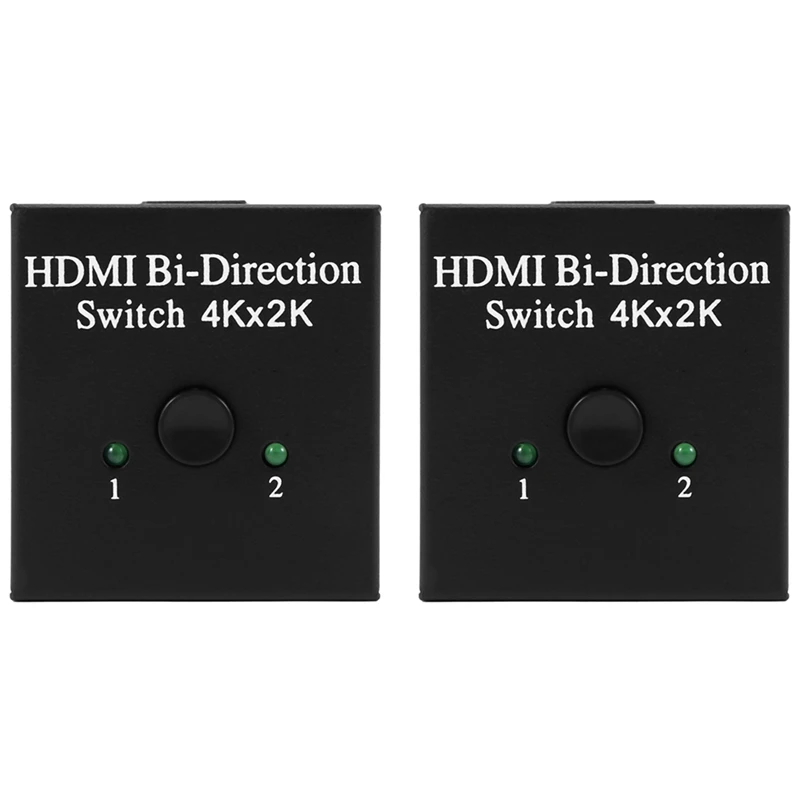 

2X HDMI переключатель, 2 порта, два направления, ручной переключатель, 2X1/1X2 HDMI Hub-HDCP Passthrough-Sup порты Ultra HD 4K 3D 1080P