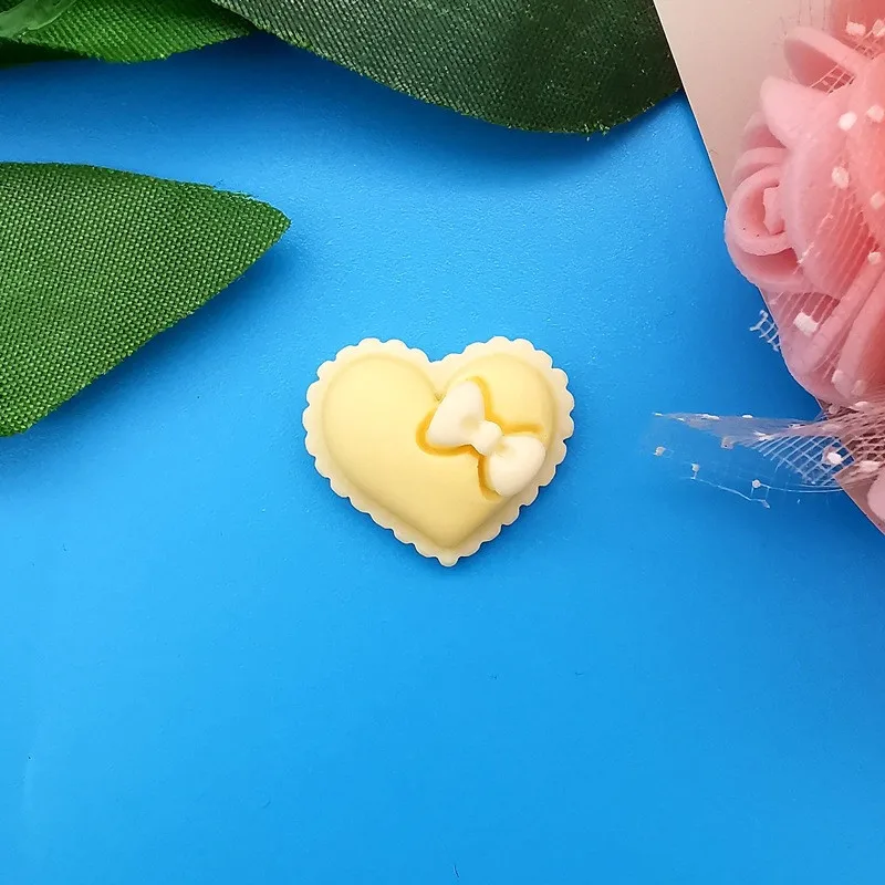 10 шт. кавайные Мультяшные любовные сердца из смолы для самостоятельной сборки