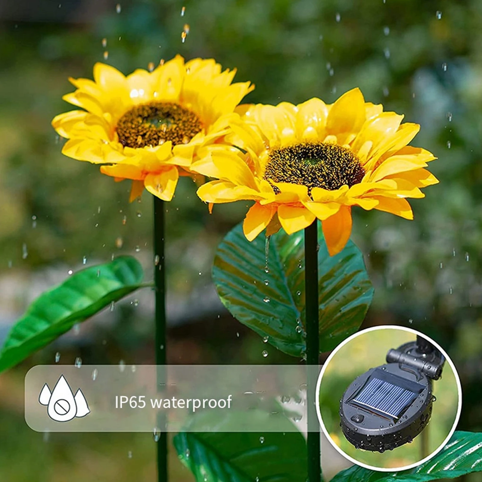 

Sunflowers Solar Lamp Waterproof Solar Powered Sunflowers Design for Yard Patio Walkway