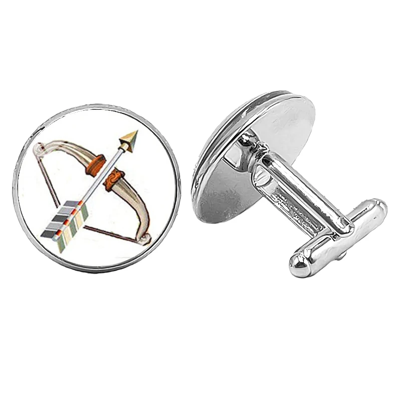 

Новые ювелирные запонки, запонки со стрелкой в виде Купидона, выпуклые мужские запонки с креативным стеклом времени, подарок, высококачественные французские запонки для рубашки