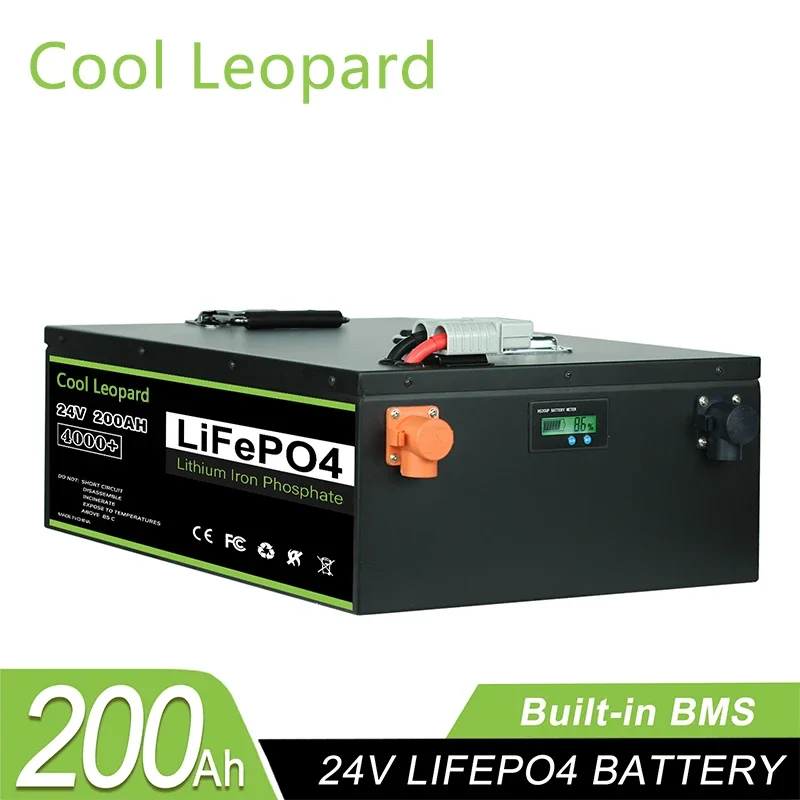 

New 24V 48V 100Ah 200Ah 280Ah 400Ah LiFePo4 Battery Pack Built-in BMS Lithium Iron Phosphate Battery For Solar Boat