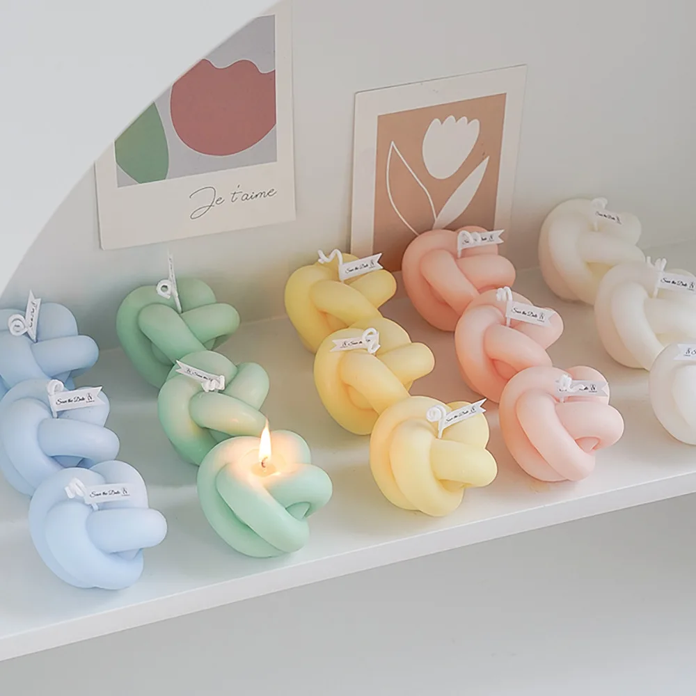 

Ins Style Yarn Geometric Scented Candle Soy Wax Aromatherapy Ornament Souvenir Home Decoration