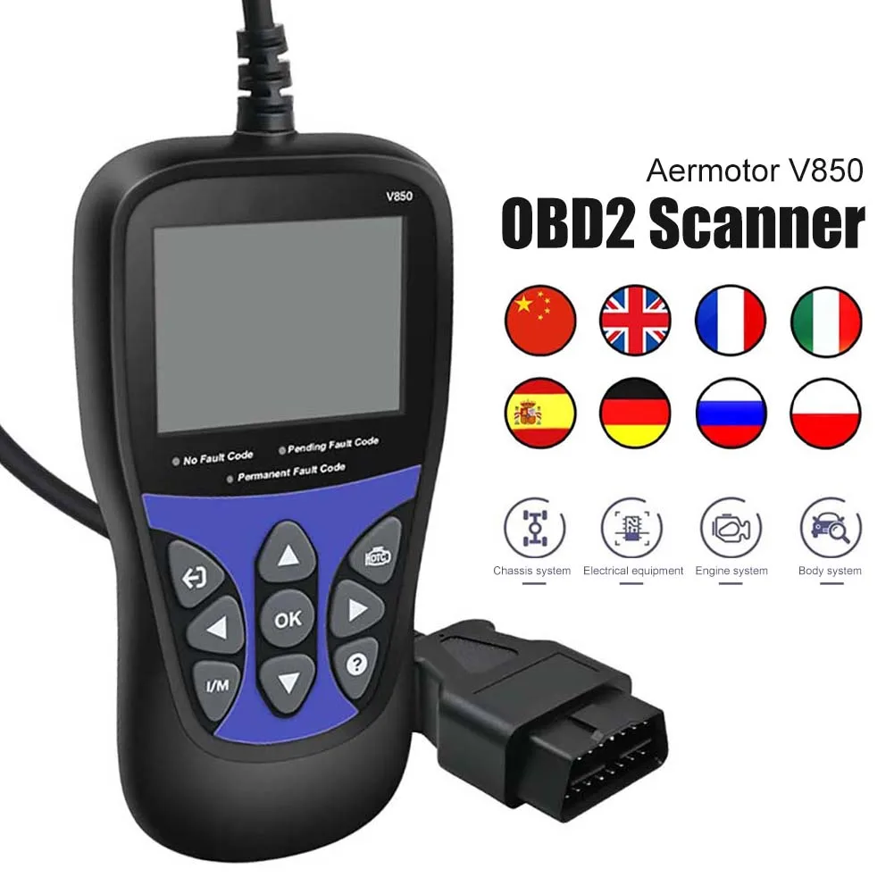 

Сканер OBD2, сканер OBD2, Автомобильная диагностика, считыватель кодов OBDII, проверка неисправности двигателя для Bmw Tesla VW Benz, инструмент для ремонта автомобилей