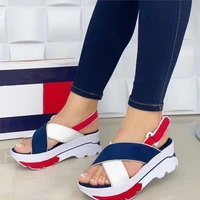 the new fashion platform sport sandals for women 2022 summer casual comfortable non slip wedge shoes platform heels high quality