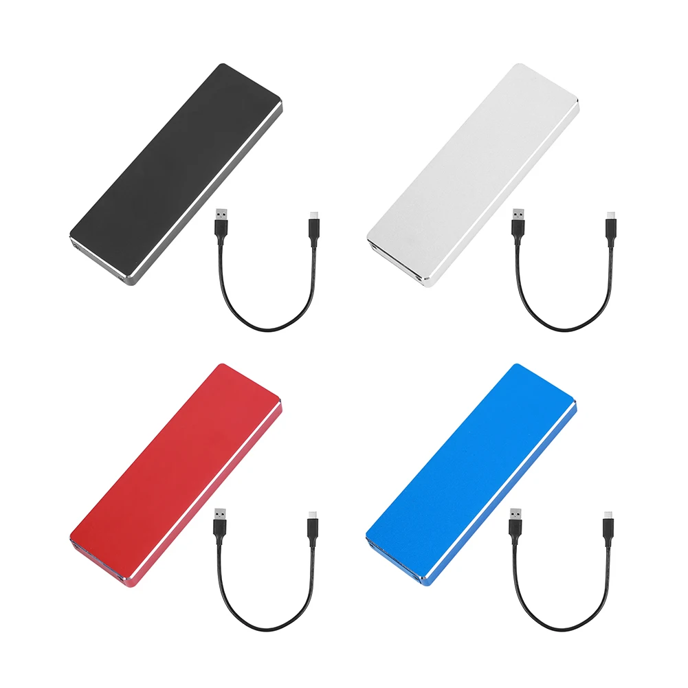 

Портативный чехол для мобильного жесткого диска 6 Гбит/с M.2 NGFF SATA чехол для 2230/2242/2260/2280 SSD из алюминиевого сплава коробка для мобильного жестк...