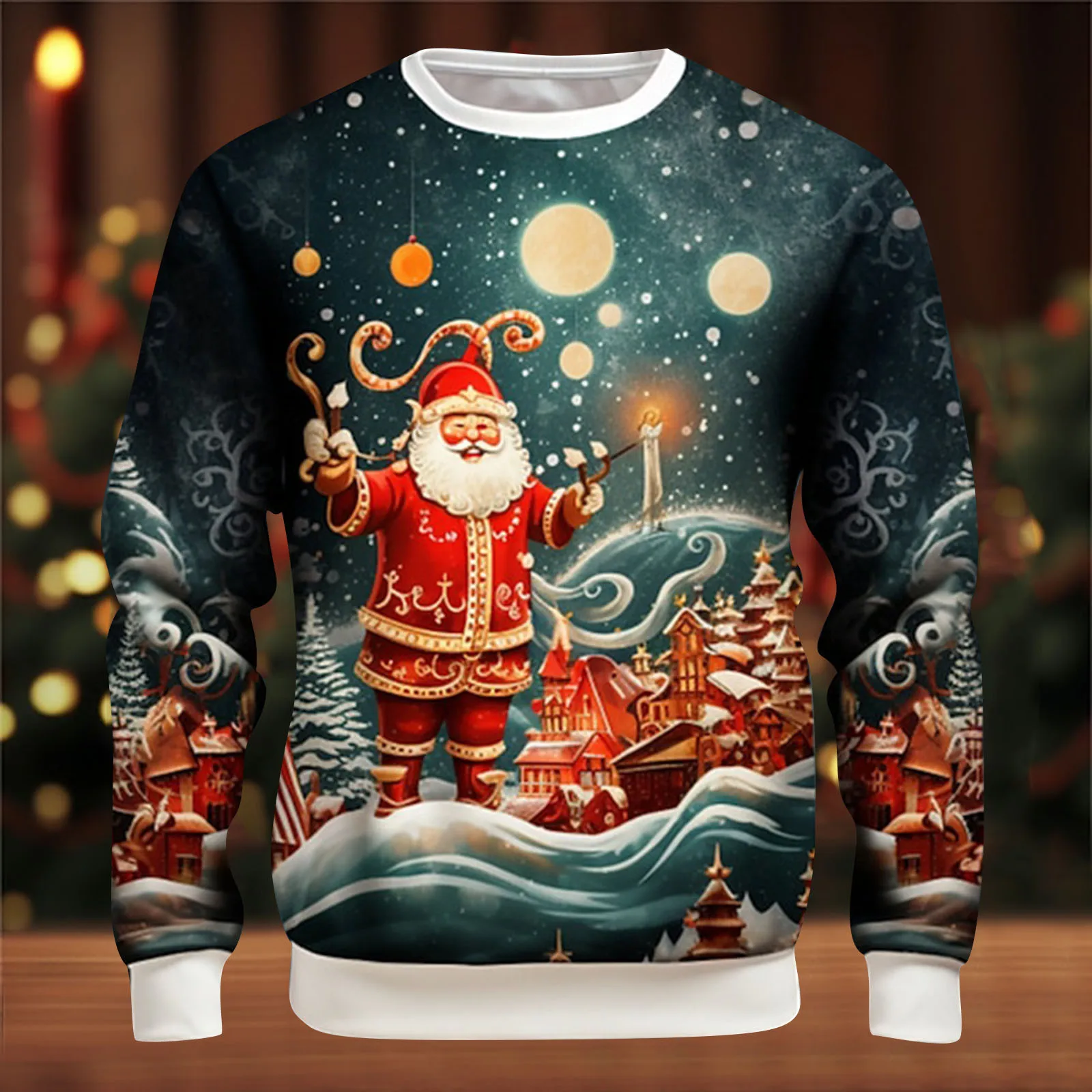 

Men's Christmas Pullovers Navidad sweatshirt Jumper Ugly funny Casual Pullover 3d-Printed hoody Themed Santa-Claus sudaderas