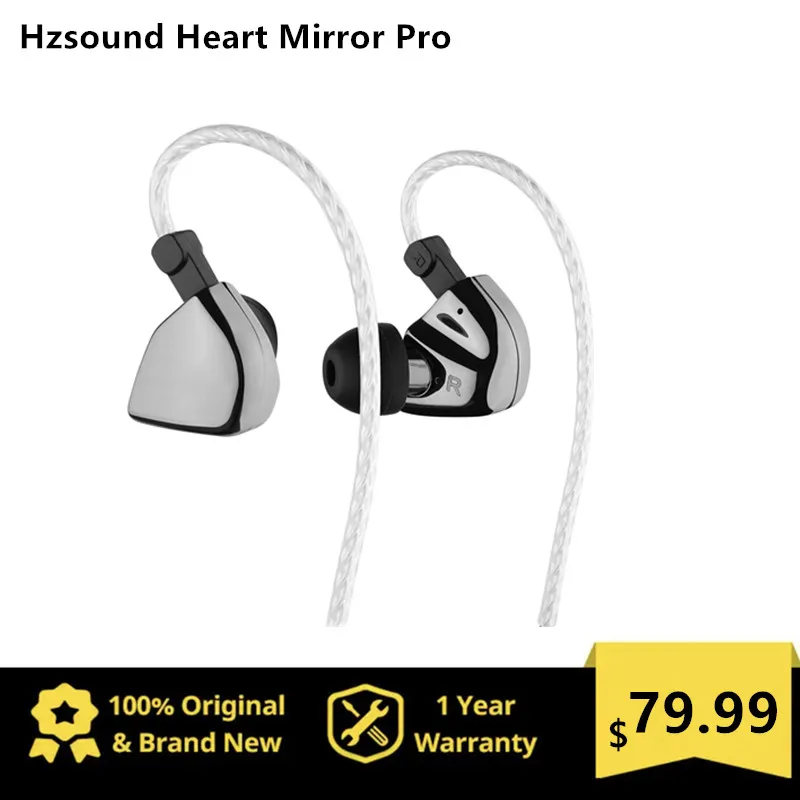 HZSOUND Зеркало сердца Pro 10мм CNT-диафрагма Вкладыш-монитор наушники с 2-контактным разъемом-разъемом наушников HiFi Гарнитура Музыкальные наушники Проводные наушники для ушей