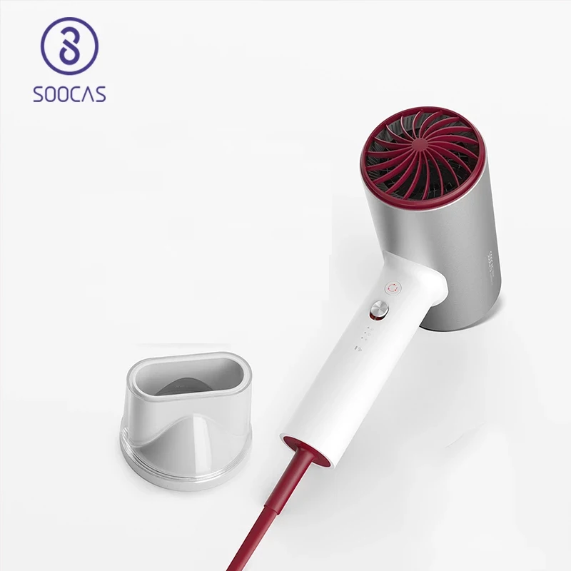 Фен для волос SOOCAS H3S с отрицательными ионами, 1800 Вт, профессиональный фен из алюминиевого сплава, мощный электрический фен с циркуляцией холодного и горячего воздуха