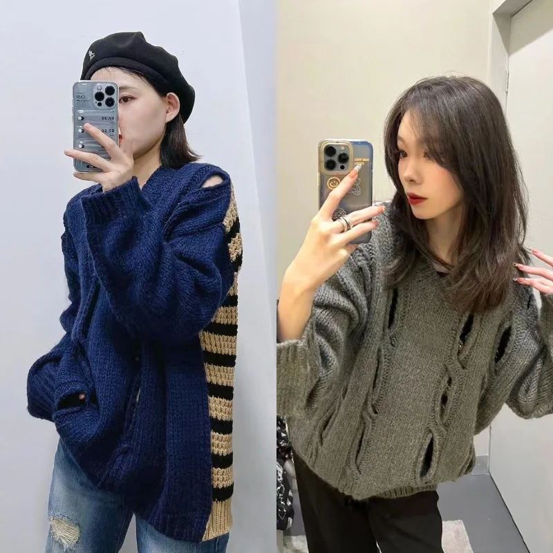 

Fashion Autumn And Winter Luxury Women Designers Chunky Vintage High Quality Elegant Temperament Sweater