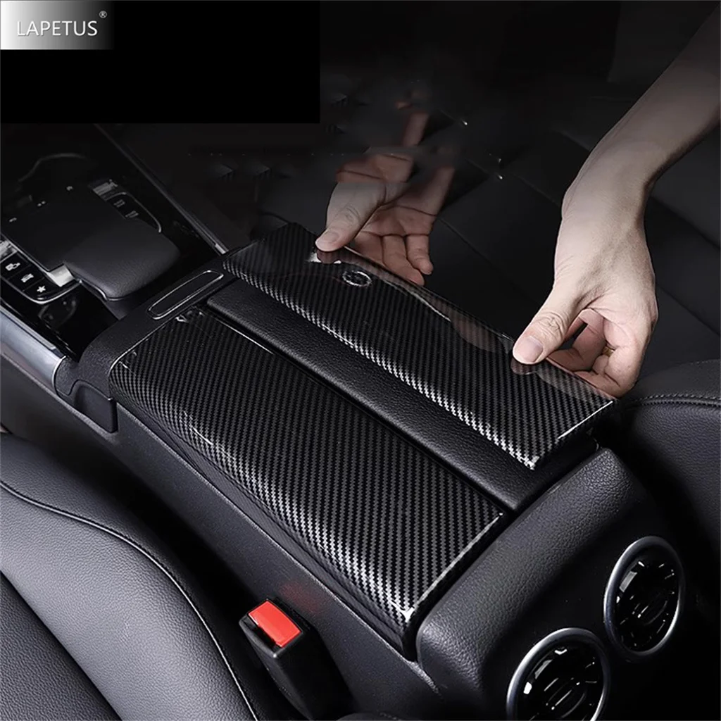 Для Benz GLB 180 200 X247 2020-2024 углеродное волокно центральная консоль подлокотник ящик