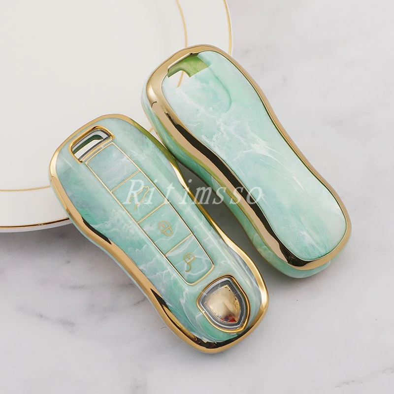 

Высококачественный чехол для автомобильного ключа из ТПУ для Porsche Panamera Cayenne 971 911 9YA Macan Boxster с 3 кнопками и дистанционной защитой без ключа