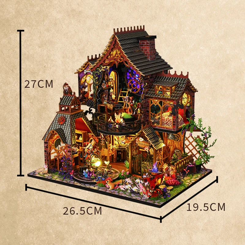 Ретро Сделай Сам Деревянный волшебный лес дух кукольные домики миниатюрные