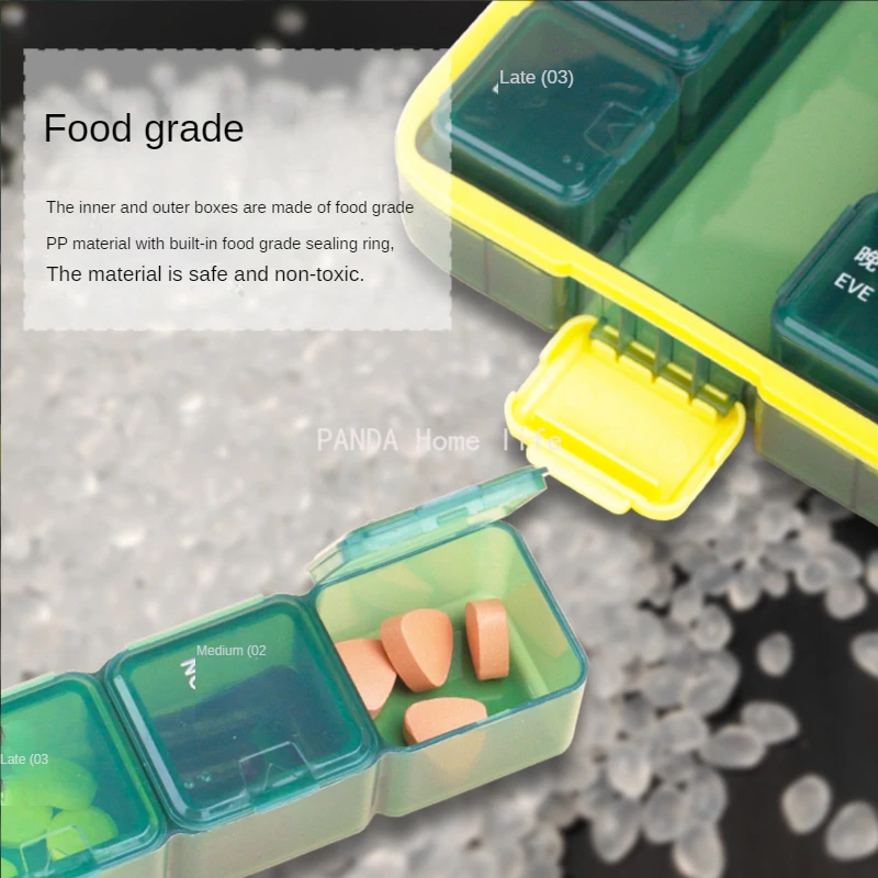 

High Quality Pill Box One Week Medicine Organizer Container Travel Portable Mini Large-capacity Sub-packing Storage Case