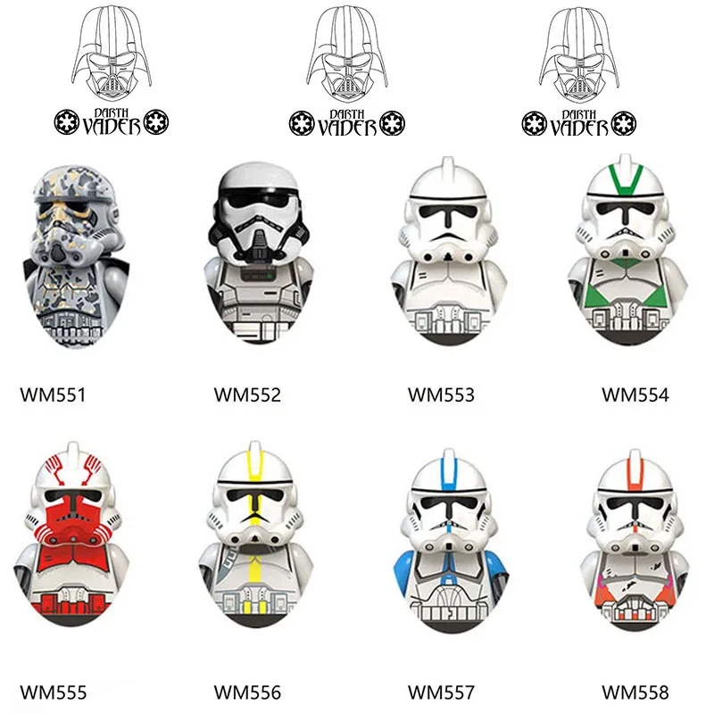 

WM6036 Star Wars The Robot Clone Soldier Anime Figure Image Assembled Human Child Educational Building Blocks Toys The Boys Gift