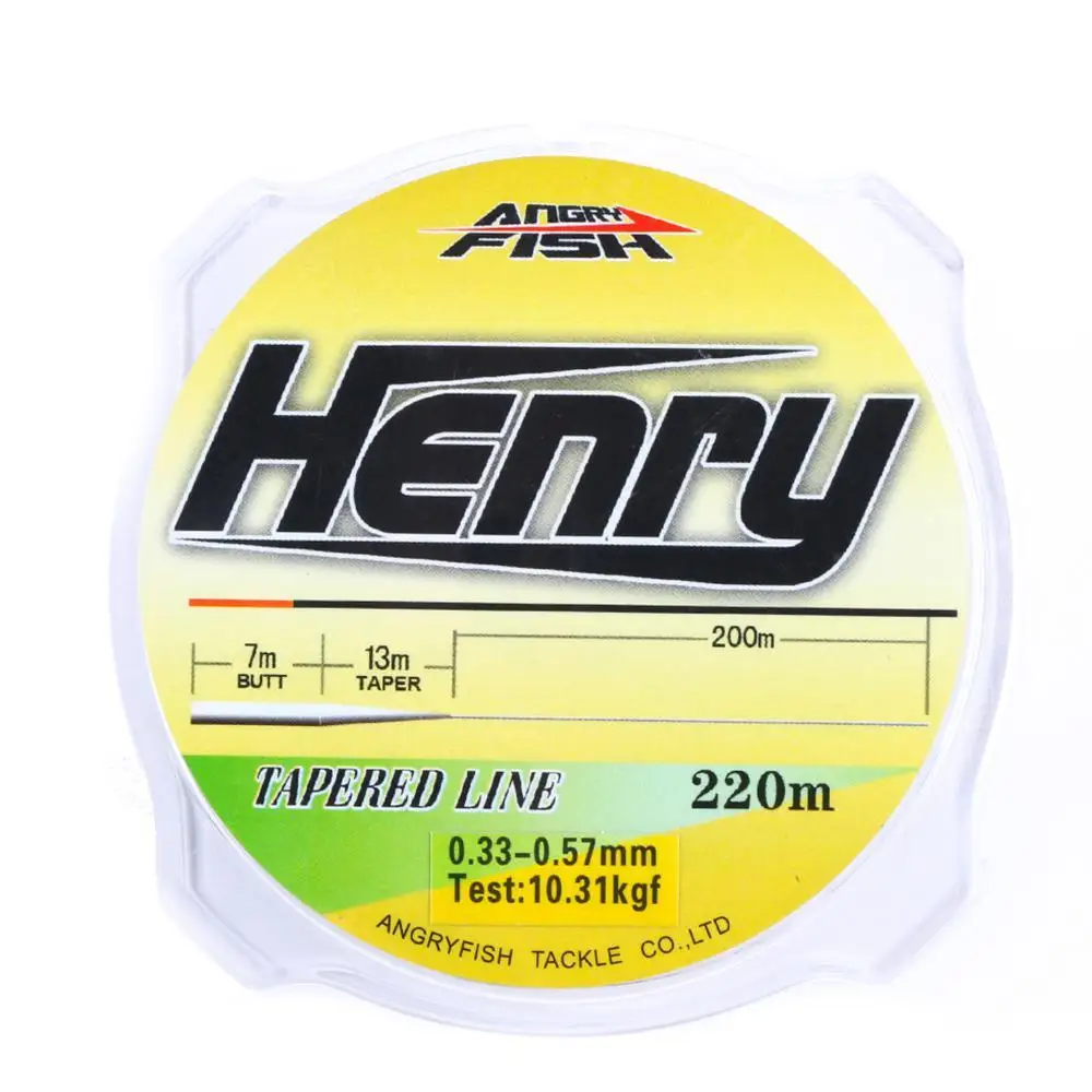 

New Sport Fishing Line Nylon Tapered Line 220m Henry Series Popular Strong Strength Line Monofilament Nylon Tackle Sea