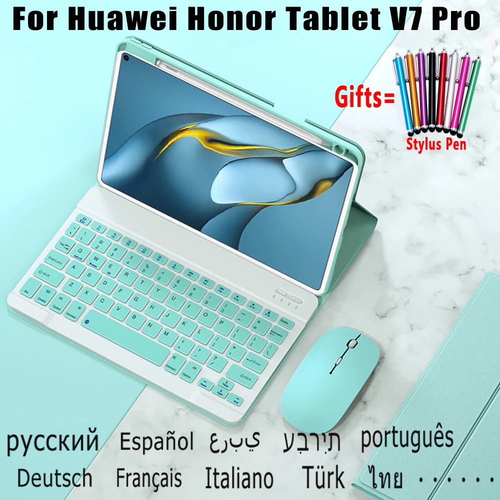 

Russian Keyboard Case For Huawei Honor V7 Pro 11 Case Keyboard German Spanish Arabic Hebrew Korean Portuguese Keyboard