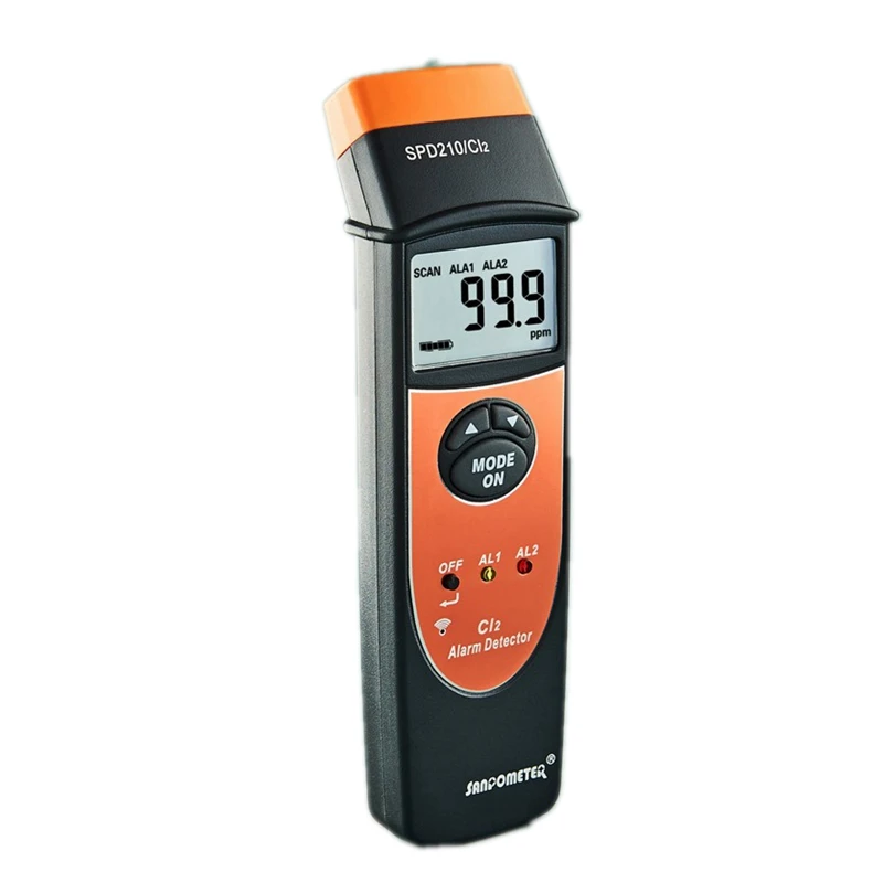 

Portable CL2 Chlorine Detector 0~100PPM CL2 Gas Analyzer 0.1PPM Precise LCD Chlorine Tester Meter Sound Light Alarm Backlight