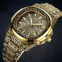 top unusual vintage fashion luxury watches men casual carved sport date clock for male steel quartz wristwatch relogio masculino