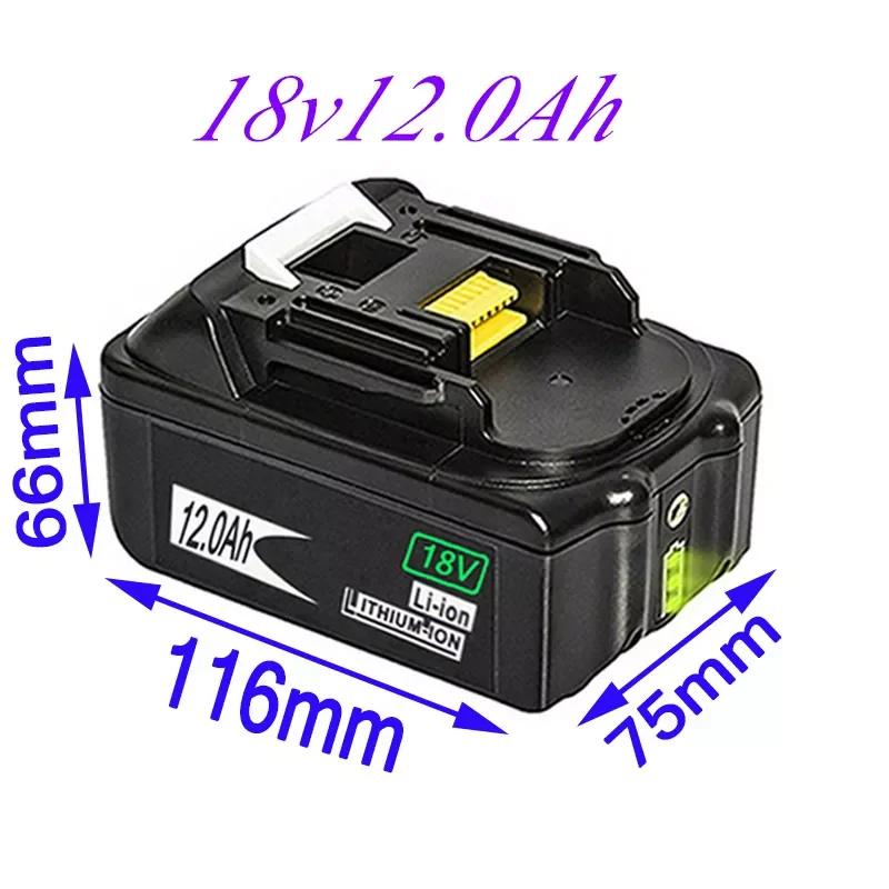 

2022 18V 12.0Ah/ 10.8Ah/ 8.8Ah RechargeableFor Makita Power Tools Battery with LED Li-ion Replacement Lxt BL1860B BL1860 BL1850