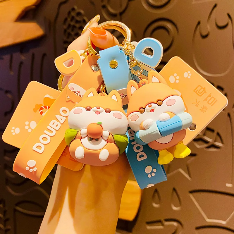 

Creative Cartoon Corgi Dog Keychain Cute PVC Pet Shiba Inu Doll Series Pendant Keyring Gift Fashion Men Women Bag Wholesale